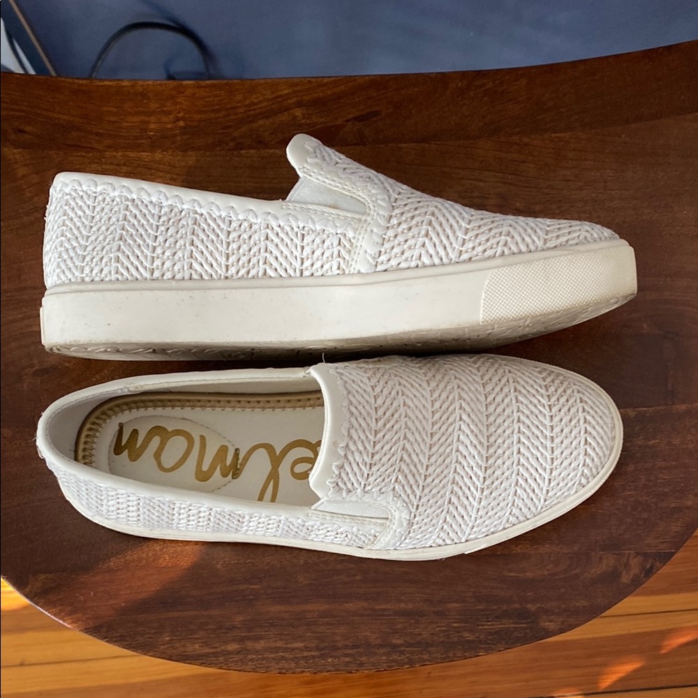 Sam Edelman White Slip-On Shoes